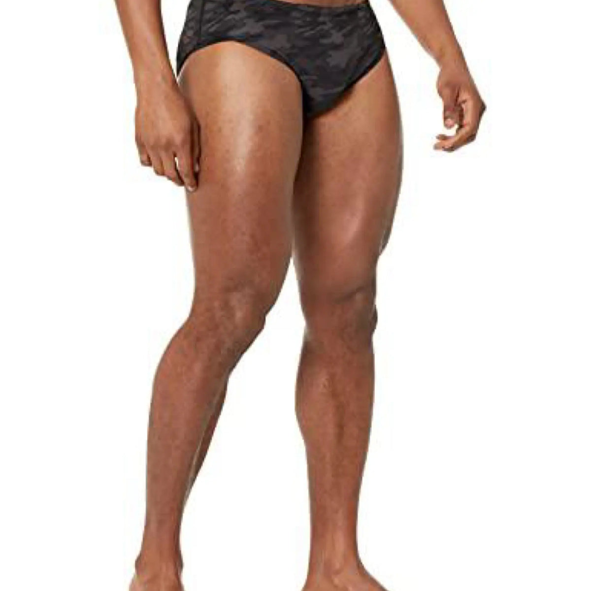 TYR Men's Standard Durafast One Racer Brief Swimsuit, Black Camo TYR