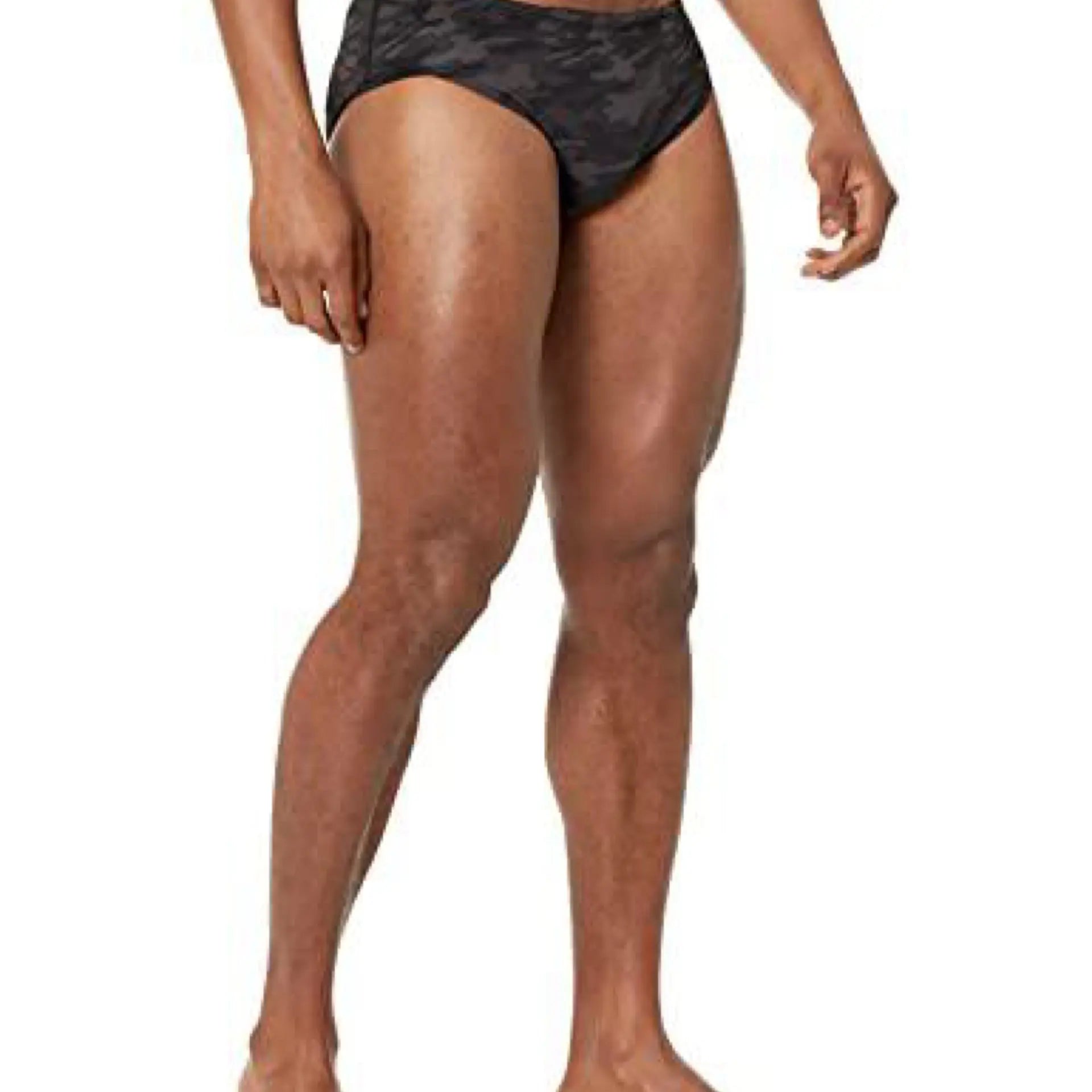 TYR Men's Standard Durafast One Racer Brief Swimsuit, Black Camo TYR