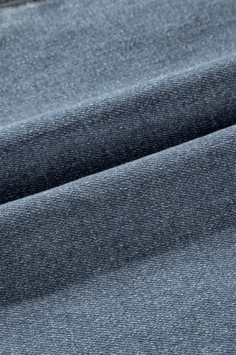 Distressed Raw Hem Bootcut Jeans Trendsi