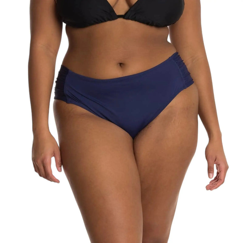 Becca Plus Size Solid Color Code Hipster Bottoms Women's Swimsuit Becca