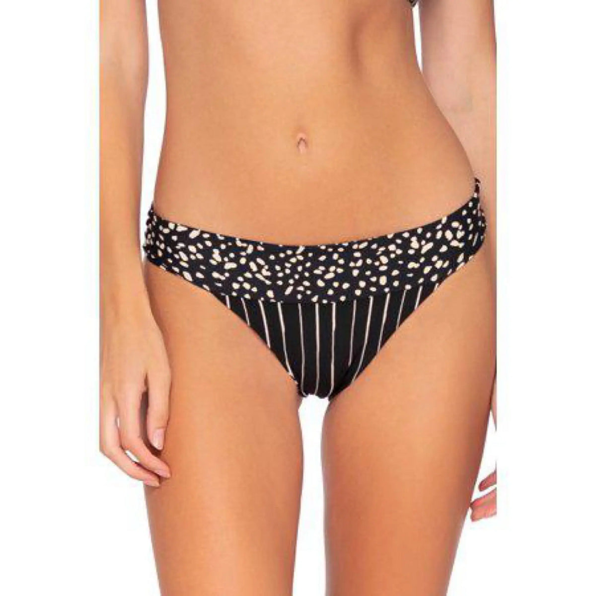Swim Systems Black Sand Bliss Banded Bikini Bottom / Multi Color Swim Systems
