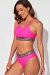 Leopard Contrast Bikini Set - Makuwa Swim Wear