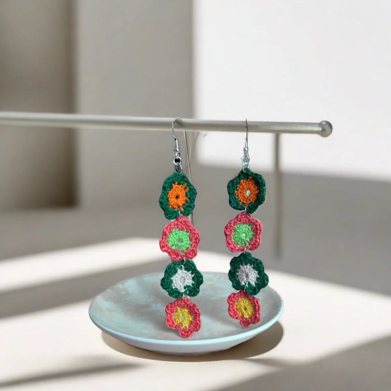Amani’s Collection Bromeliad Crochet Earrings Makuwa Swim Wear