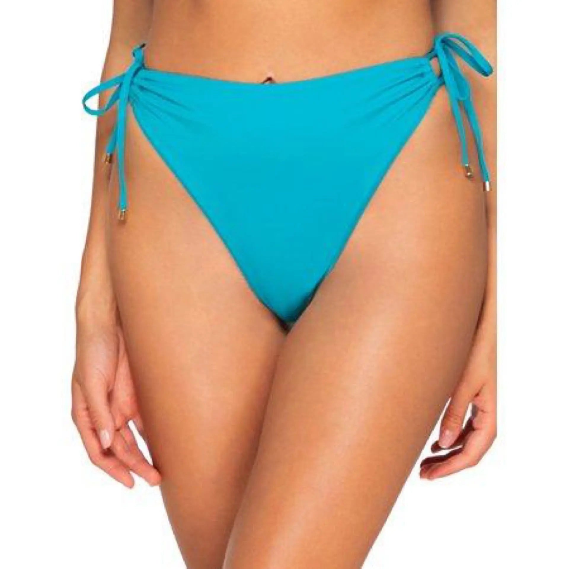 B Swim Womens Lagoon Mykonos High-Waist Side-Tie Bikini Bottom B Swim