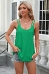 Eyelet Scoop Neck Spaghetti Strap Cami Trendsi
