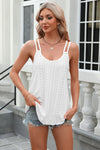 Eyelet Scoop Neck Spaghetti Strap Cami Trendsi