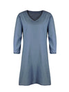 Full Size V-Neck Half Sleeve Denim Dress - Makuwa Swim Wear