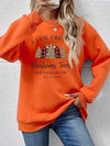 Graphic Round Neck Long Sleeve Sweatshirt Trendsi