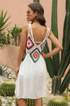 Geometric V-Neck Spaghetti Strap Cover Up Dress Trendsi