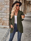 Open Front Cardigan with Pockets Trendsi
