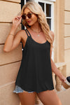Eyelet Scoop Neck Spaghetti Strap Cami Trendsi