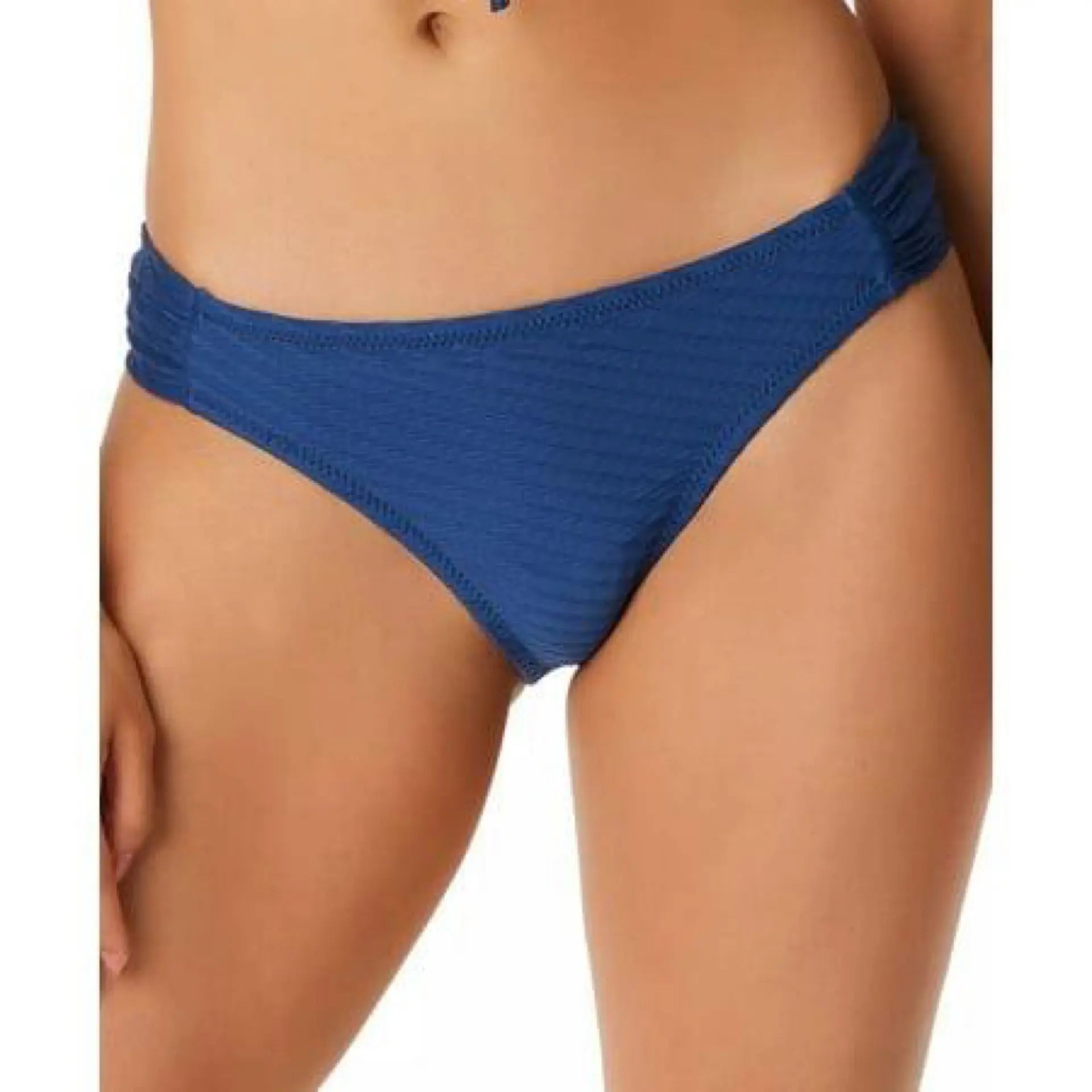 Jessica Simpson Mood Pretty in Pique Side-Shirred Bikini Swim Bottom Jessica Simpson