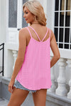 Eyelet Scoop Neck Spaghetti Strap Cami Trendsi
