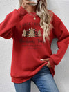 Graphic Round Neck Long Sleeve Sweatshirt Trendsi