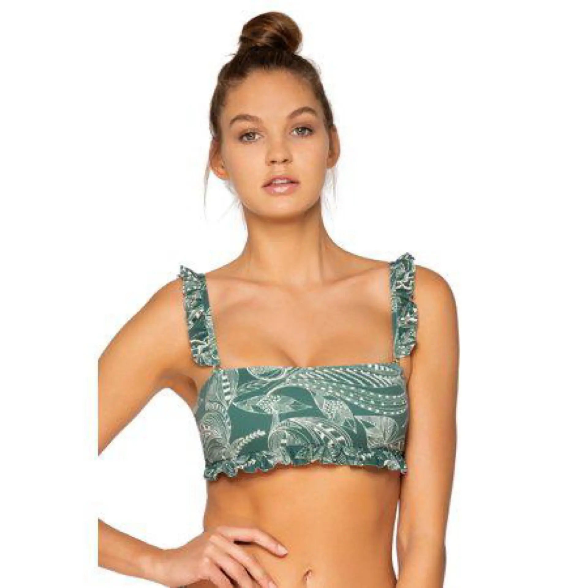 b. Swim Monte Carlo Barbados Bandeau Bikini Top Multi Color B Swim