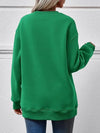 Graphic Round Neck Long Sleeve Sweatshirt Trendsi