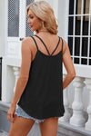 Eyelet Scoop Neck Spaghetti Strap Cami Trendsi