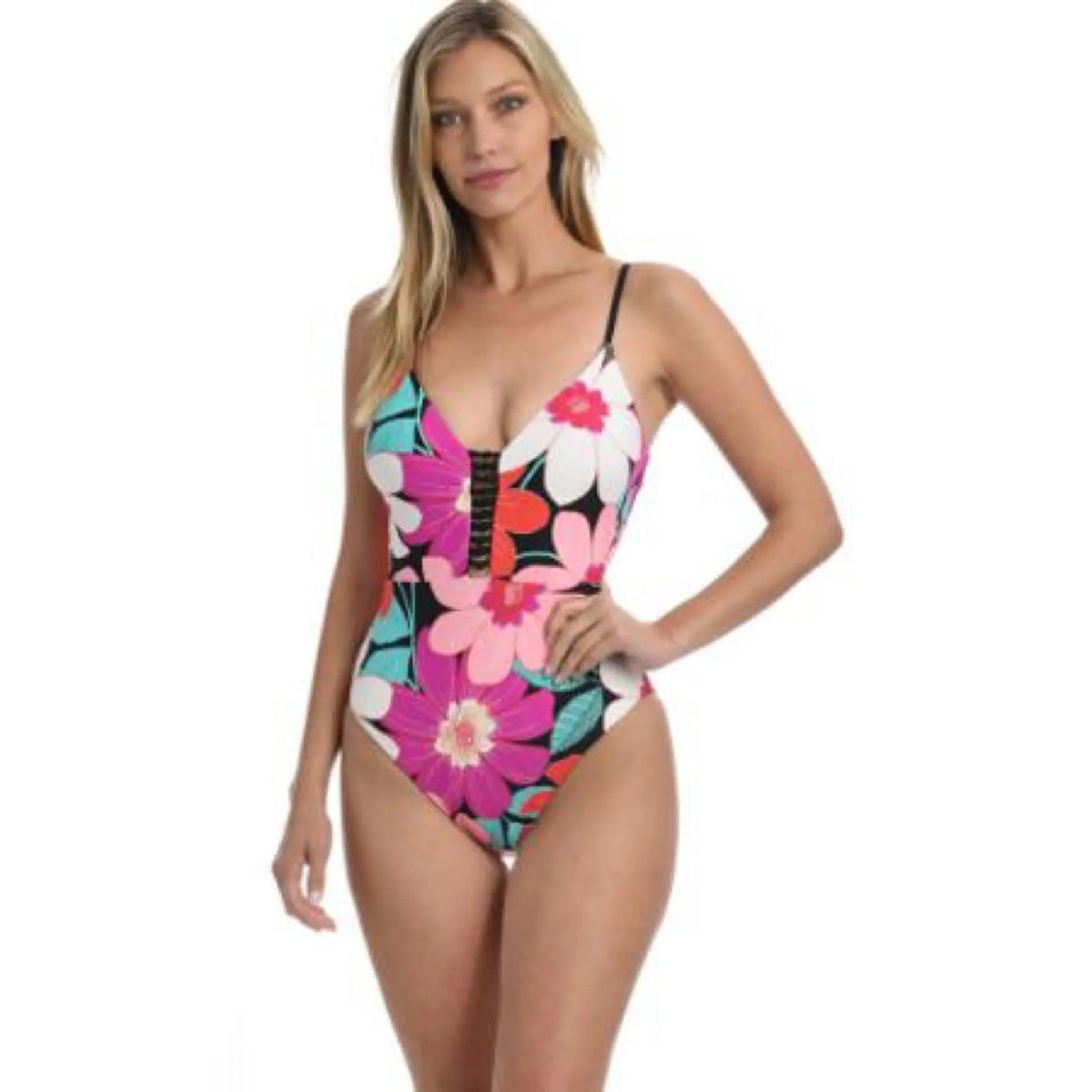 La Blanca Multi in Full Bloom Reversible One-Piece Swimsuit La Blanca