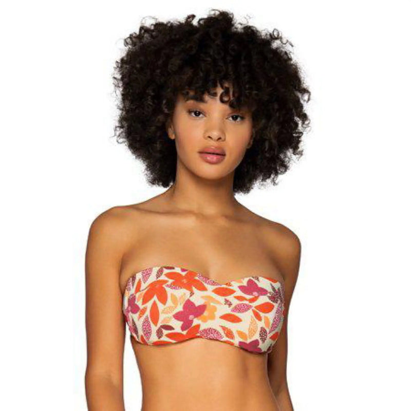 Swim Systems Pressed Petals Bridget Bandeau Bikini Top Large / Multi Color Swim Systems