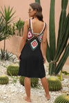 Geometric V-Neck Spaghetti Strap Cover Up Dress Trendsi