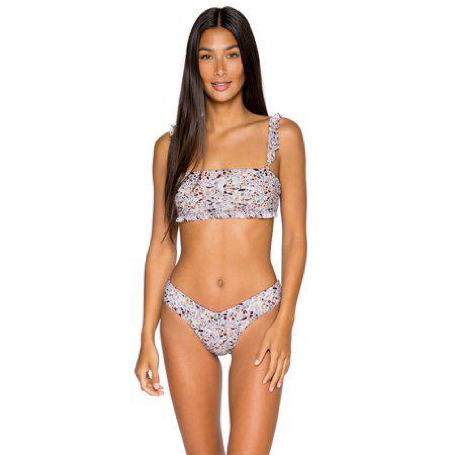 B Swim Terrazzo Barbados Bandeau Bikini Top