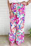 Printed Wide Leg Pants Trendsi