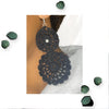 Amani’s Collection Black Crochet Daisy Laced Earrings Makuwa Swim Wear