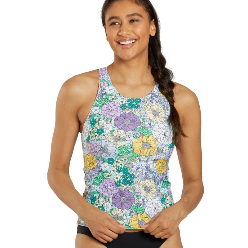 Sporti Active High Neck Tankini Top Swimsuit Sporti