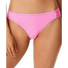 Pretty in Pique Side-Shirred Bikini Bottoms in Femme Jessica Simpson