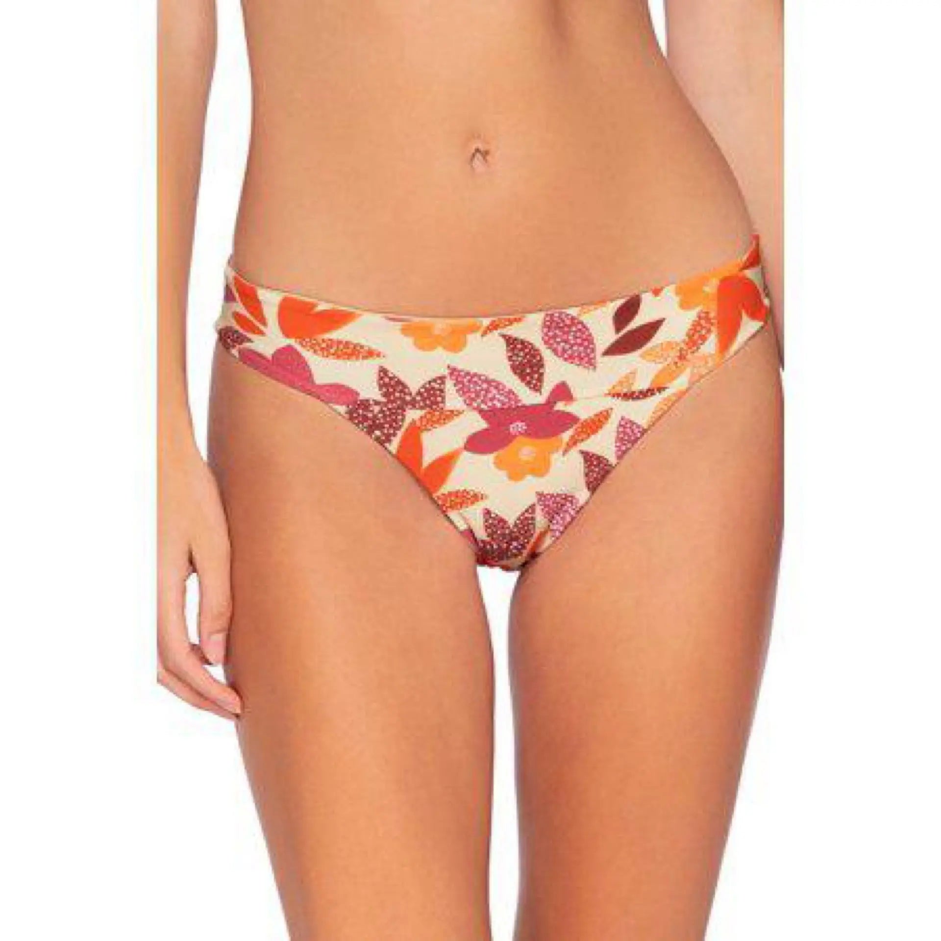 Swim Systems Pressed Petals Bliss Banded Bikini Bottom / Multi color Swim Systems