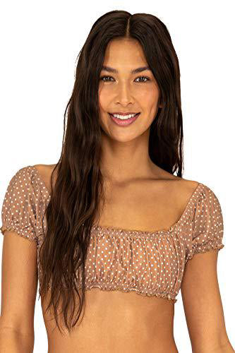 B Swim by Elizabeth Turner Harper Puff Sleeve Top Swimsuit, California Dreams