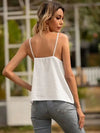 Decorative Button V-Neck Spaghetti Strap Cami Trendsi
