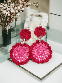Amani’s Valentines Crochet Daisy Stone Earrings WearMSW