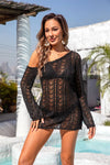 Openwork Single Shoulder Cover-Up Trendsi