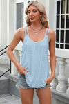 Eyelet Scoop Neck Spaghetti Strap Cami Trendsi