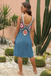 Geometric V-Neck Spaghetti Strap Cover Up Dress Trendsi