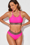 Leopard Contrast Bikini Set - Makuwa Swim Wear