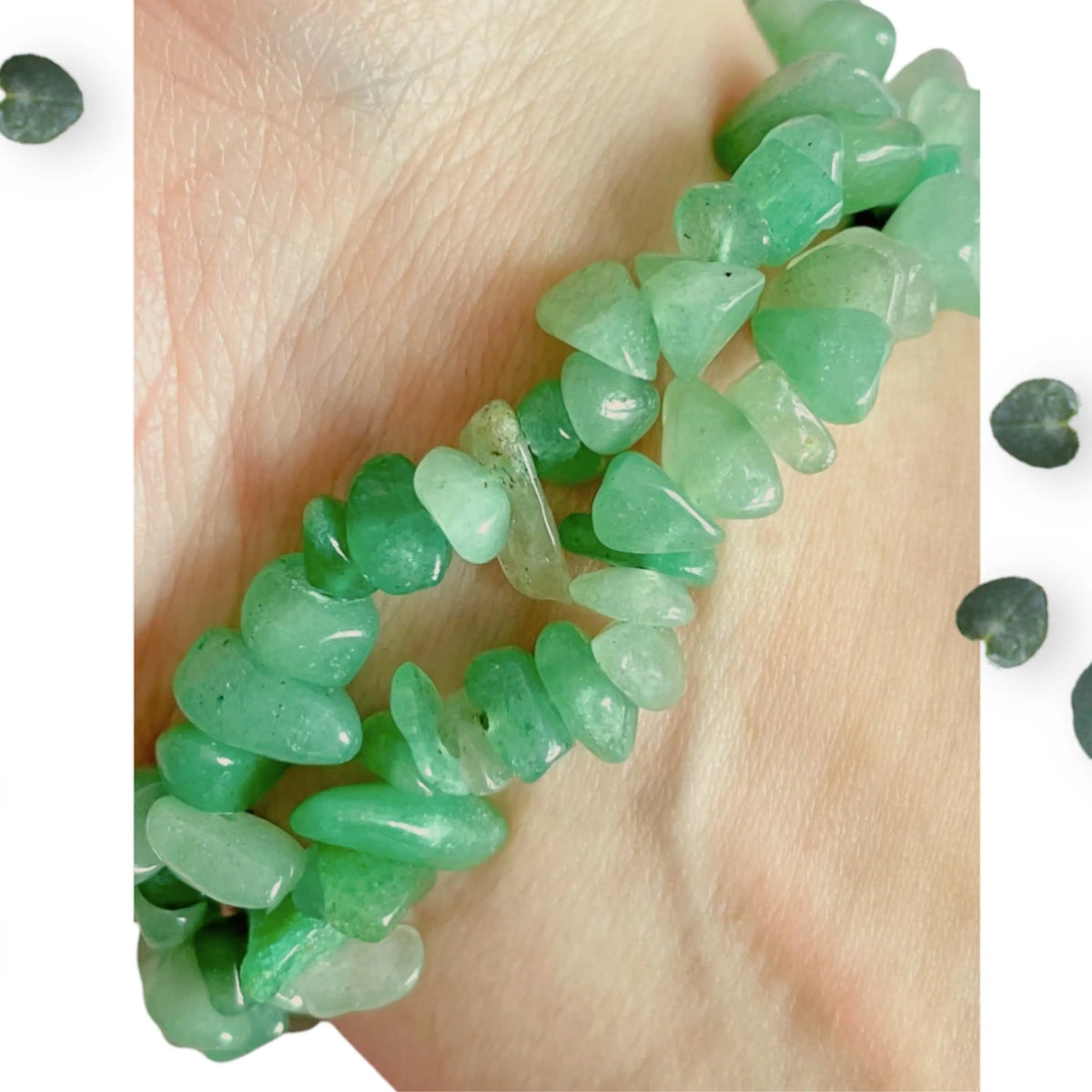Green Aventurine Chip Bracelet Makuwa Swim Wear