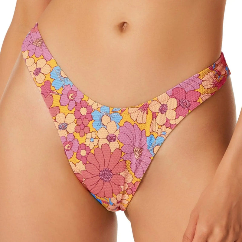 Jessica Simpson Floral Rendevous High Cut Cheeky Swim Bottoms Women's Swimsuit Jessica Simpson