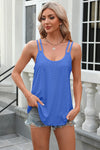 Eyelet Scoop Neck Spaghetti Strap Cami Trendsi