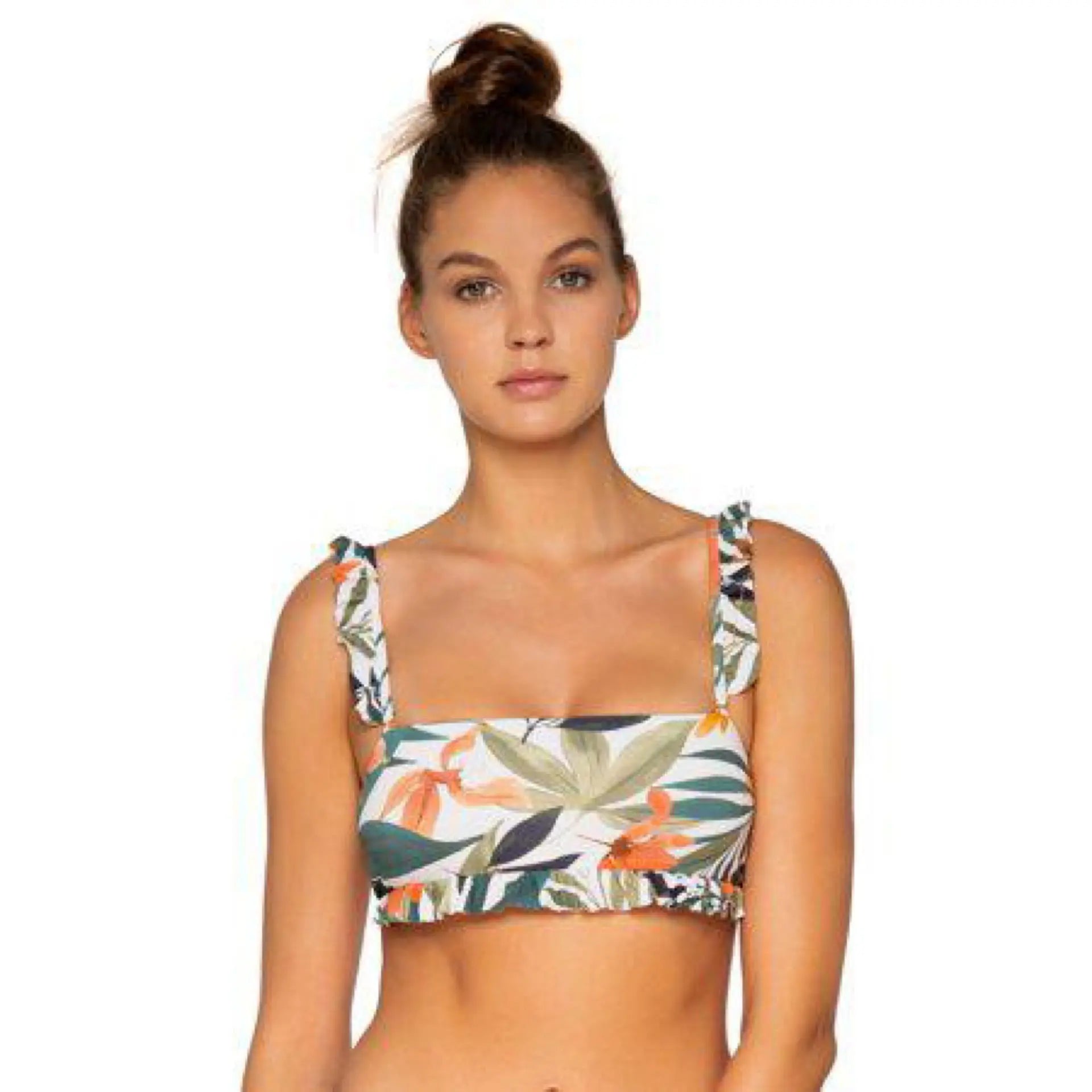 b. Swim Babylon Barbados Bandeau Bikini Top Multi Color B Swim