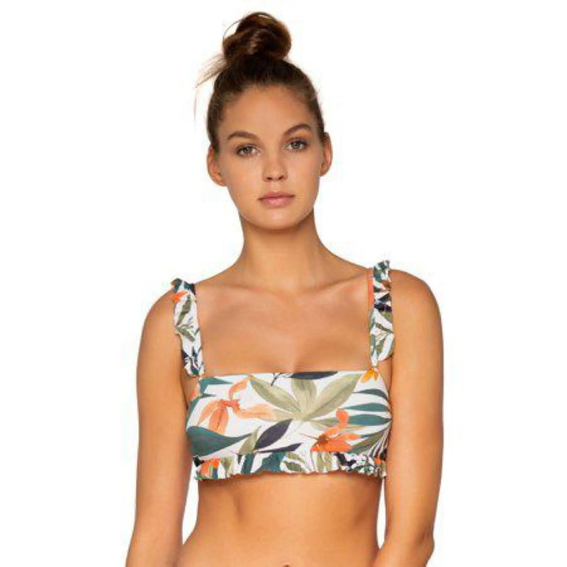 b. Swim Babylon Barbados Bandeau Bikini Top Multi Color B Swim
