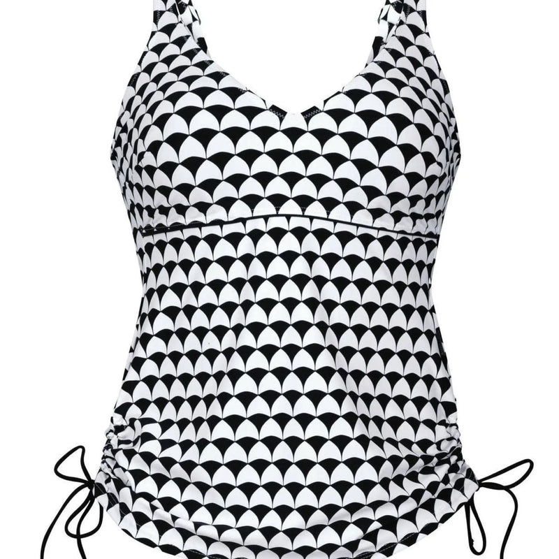 Rosa Faia Underwired Tankini Top, Black and White (430) Rosa Faia