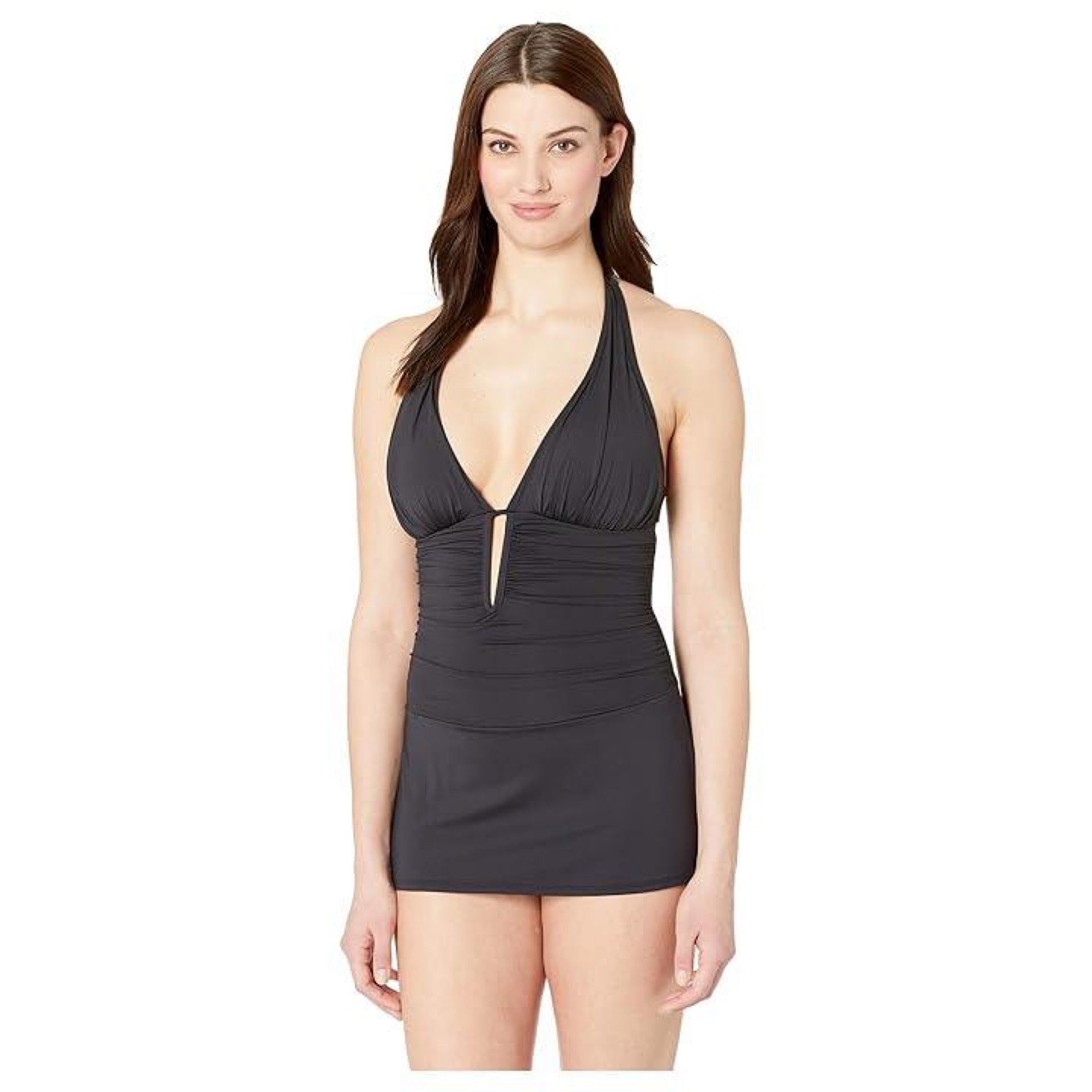 Bleu by Rod Beattie Halter One-Piece Skirted Swimsuit Women's Swimsuit