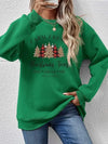 Graphic Round Neck Long Sleeve Sweatshirt Trendsi