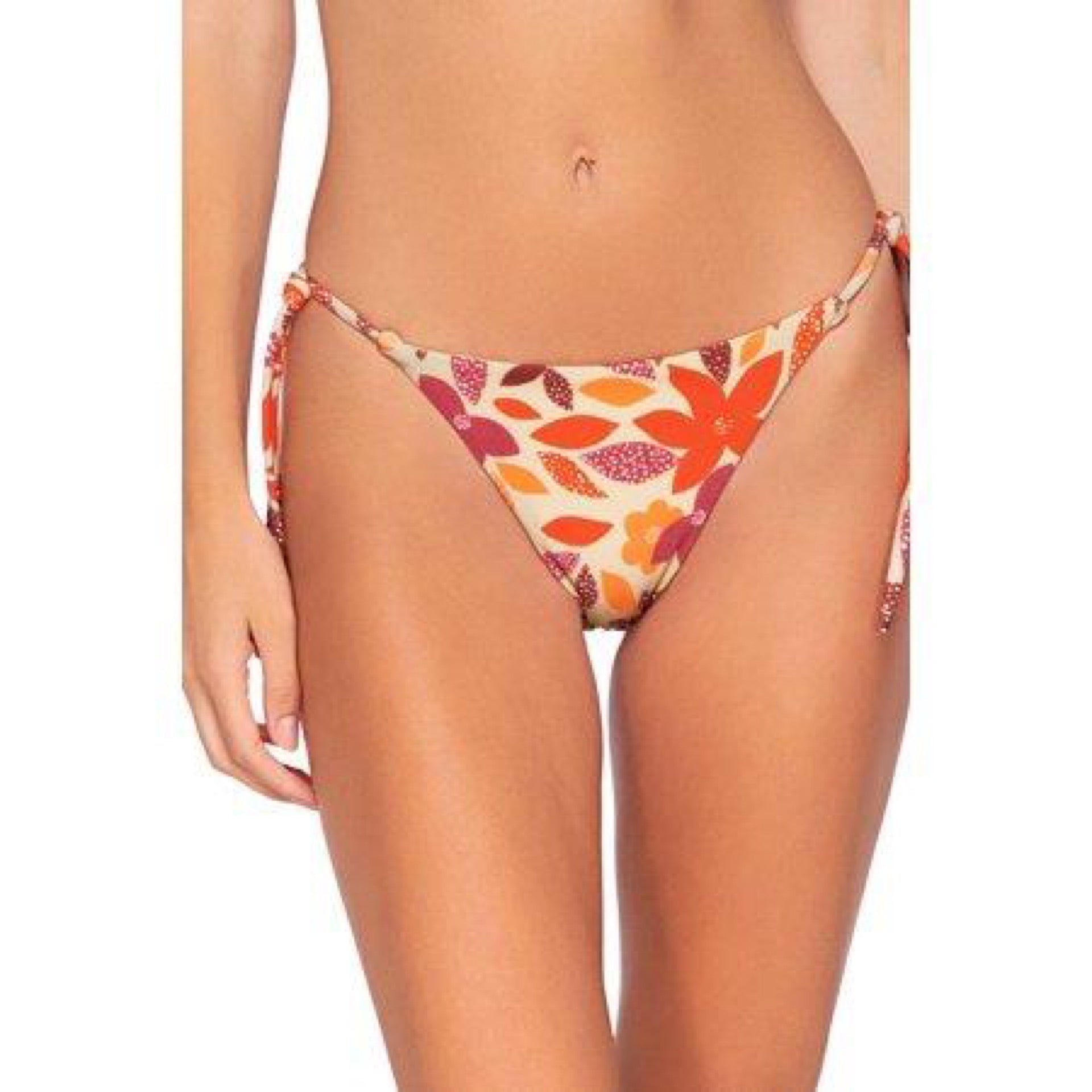 Swim Systems Pressed Petals Holly Tie Side Bikini Bottom  Multi Color