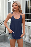 Eyelet Scoop Neck Spaghetti Strap Cami Trendsi