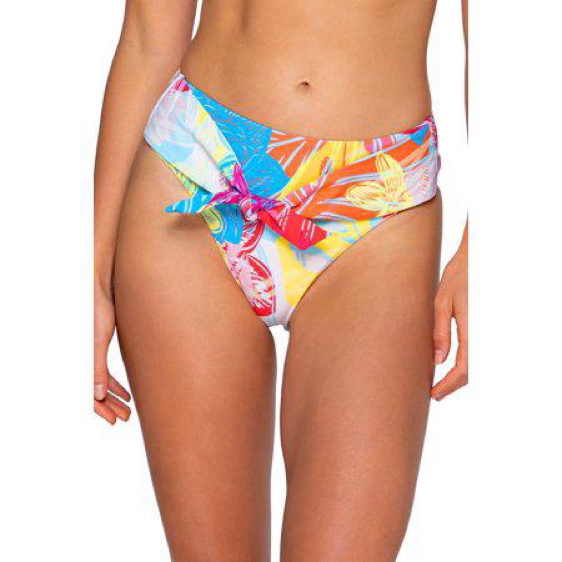 Sunsets Hot Tropics Tessa Tie High Rise Bikini Bottom / Multi Color