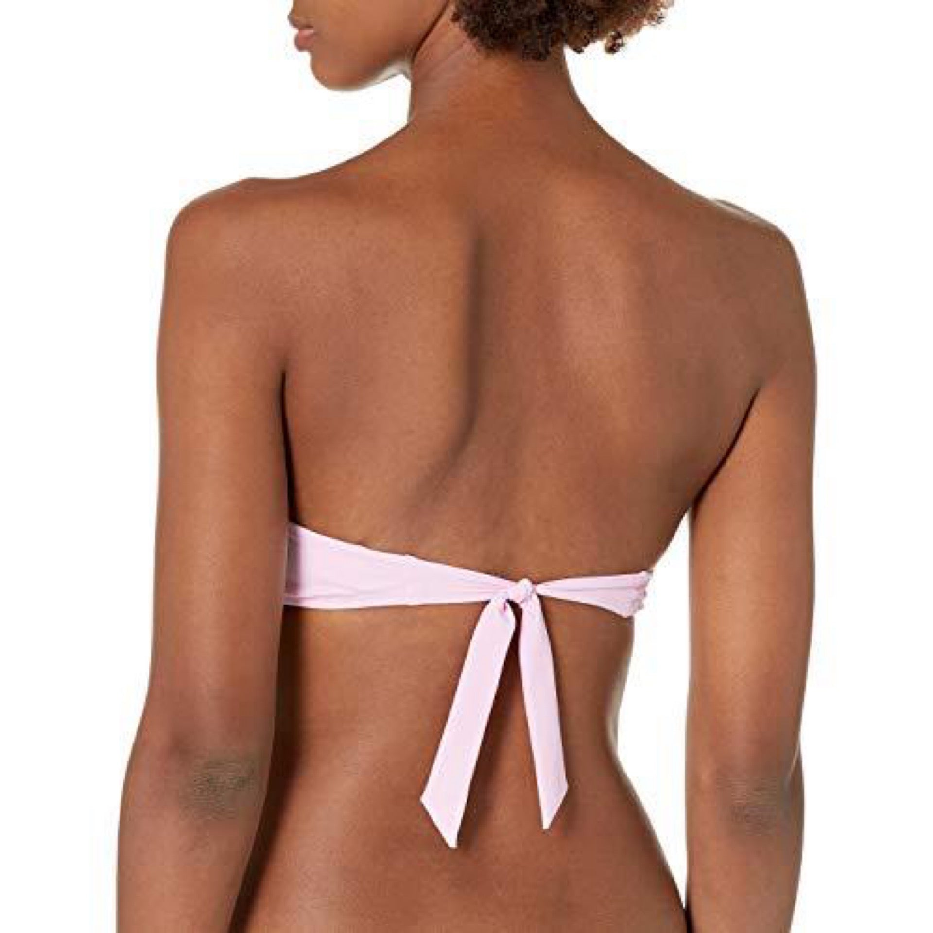 Profile by Gottex Women's Twist Front Bandeau Bikini Top Swimsuit, Tutti Frutti Pale Pink