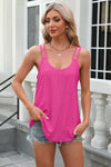 Eyelet Scoop Neck Spaghetti Strap Cami Trendsi